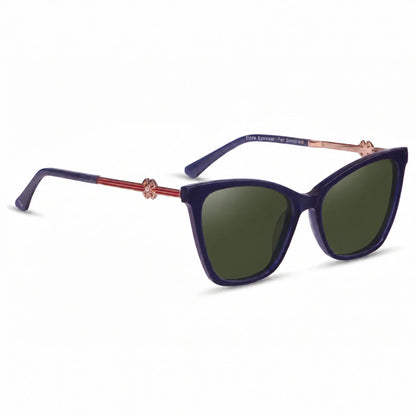 Lentes de sol Fiore 10172 Azul con cristal G15 polarizado UV400, vista en tres cuartos para mujer #color_g15