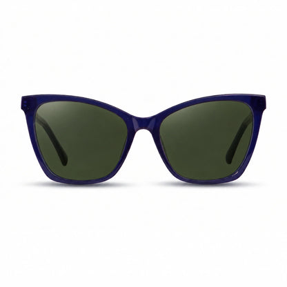 Lentes de sol Fiore 10172 Azul con cristal G15 polarizado UV400, vista frontal para mujer #color_g15 #foto_frontal