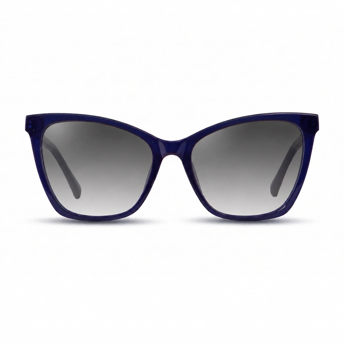 Lentes de sol Fiore 10172 Azul con cristal gradiente gris polarizado UV400, vista frontal para mujer #color_gradiente-gris #foto_frontal
