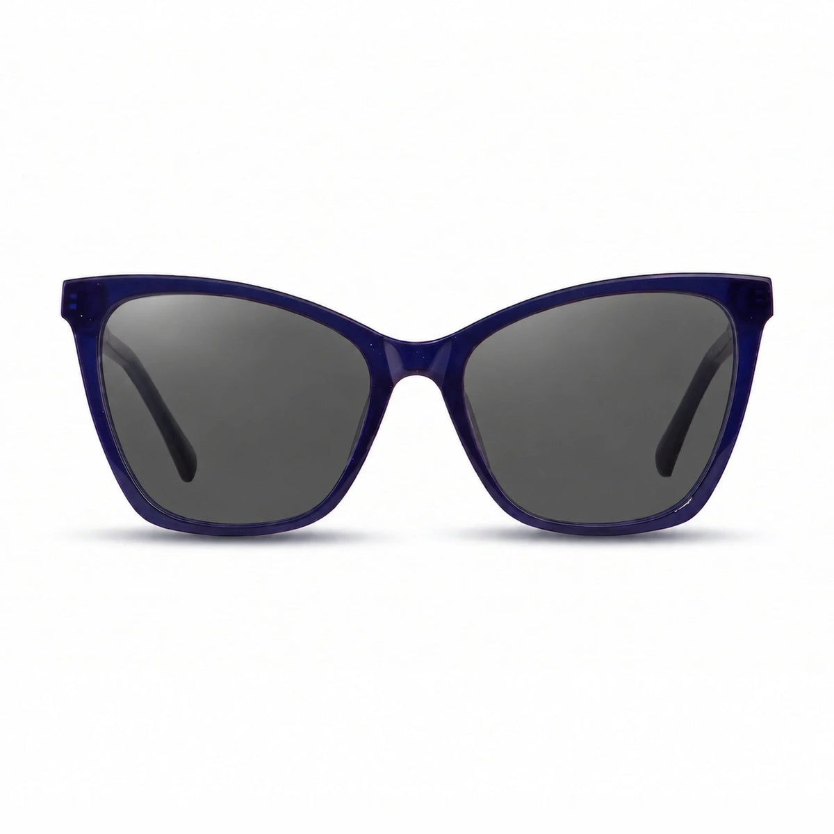 Lentes de sol Fiore 10172 Azul con cristal negro polarizado UV400, vista frontal para mujer #color_negro #foto_frontal
