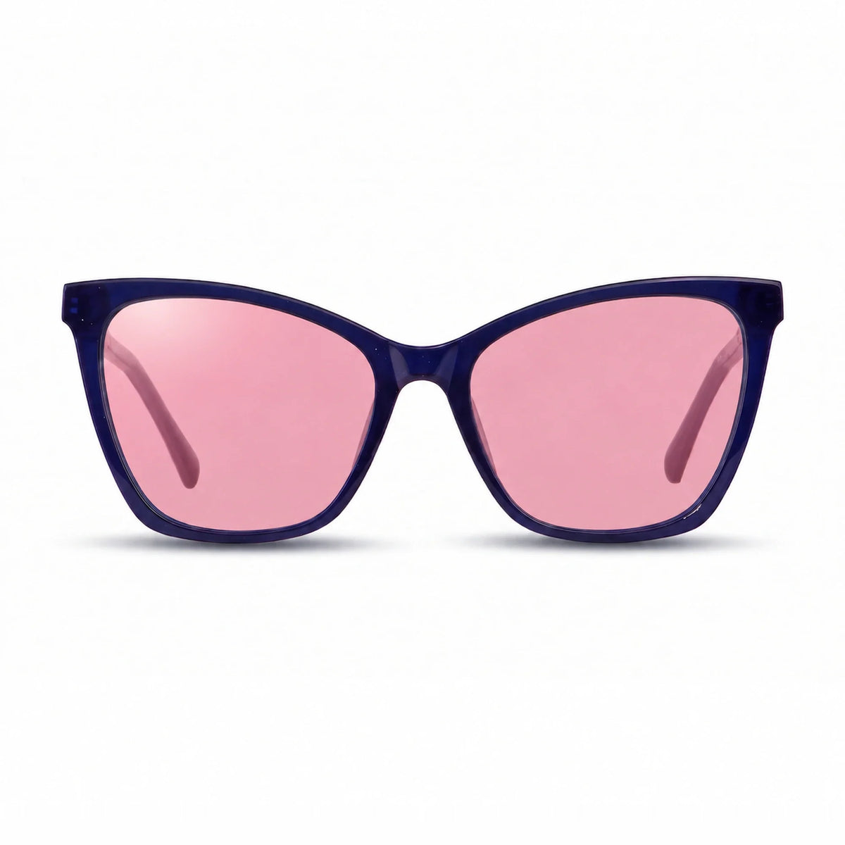 Lentes de sol Fiore 10172 Azul con cristal rosado polarizado UV400, vista frontal para mujer #color_rosado #foto_frontal