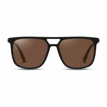 Lentes de sol Fiore 10177 Negro con cristal café polarizado UV400, vista frontal para hombre y mujer #color_cafe #foto_frontal