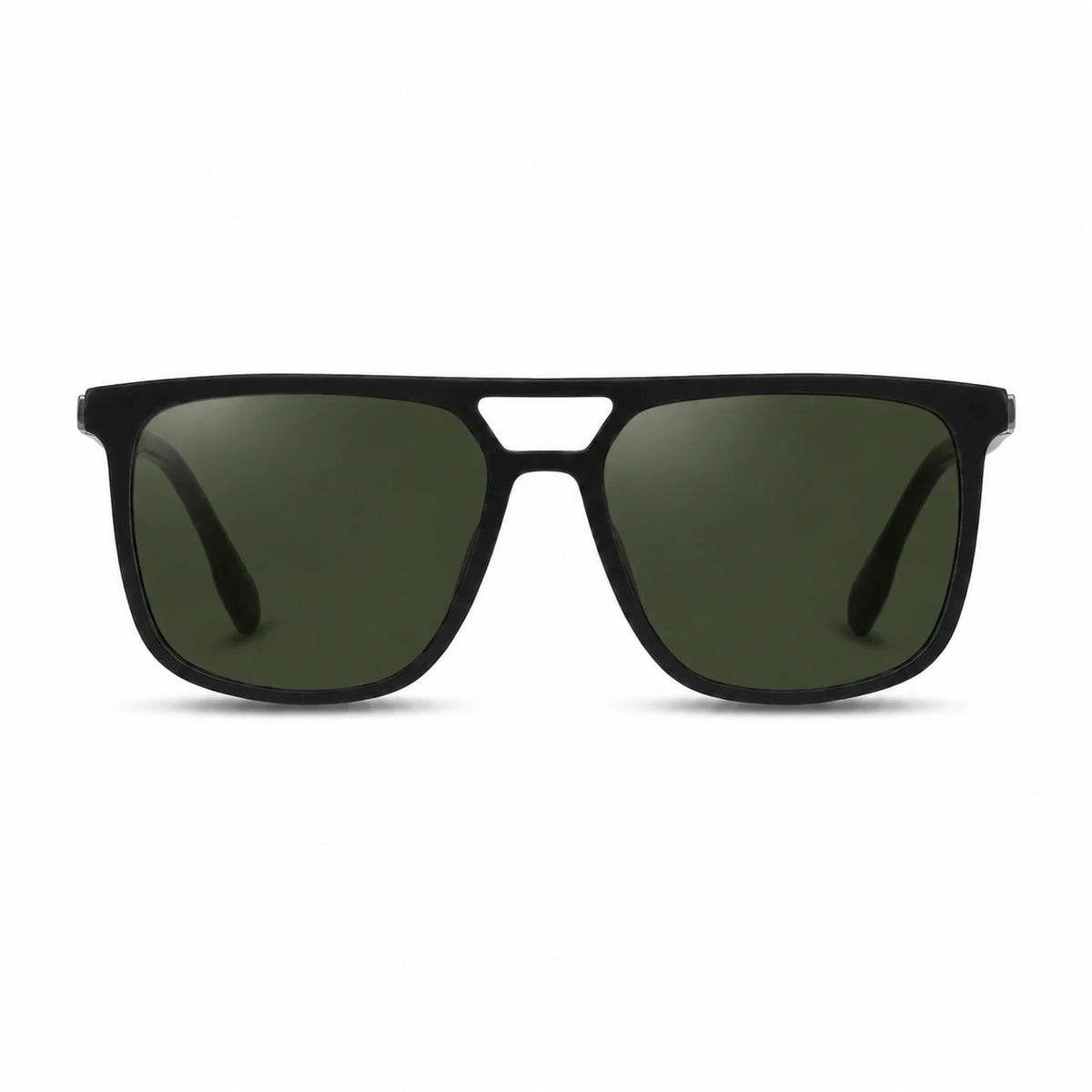 Lentes de sol Fiore 10177 Negro con cristal G15 polarizado UV400, vista frontal para hombre y mujer #color_g15 #foto_frontal