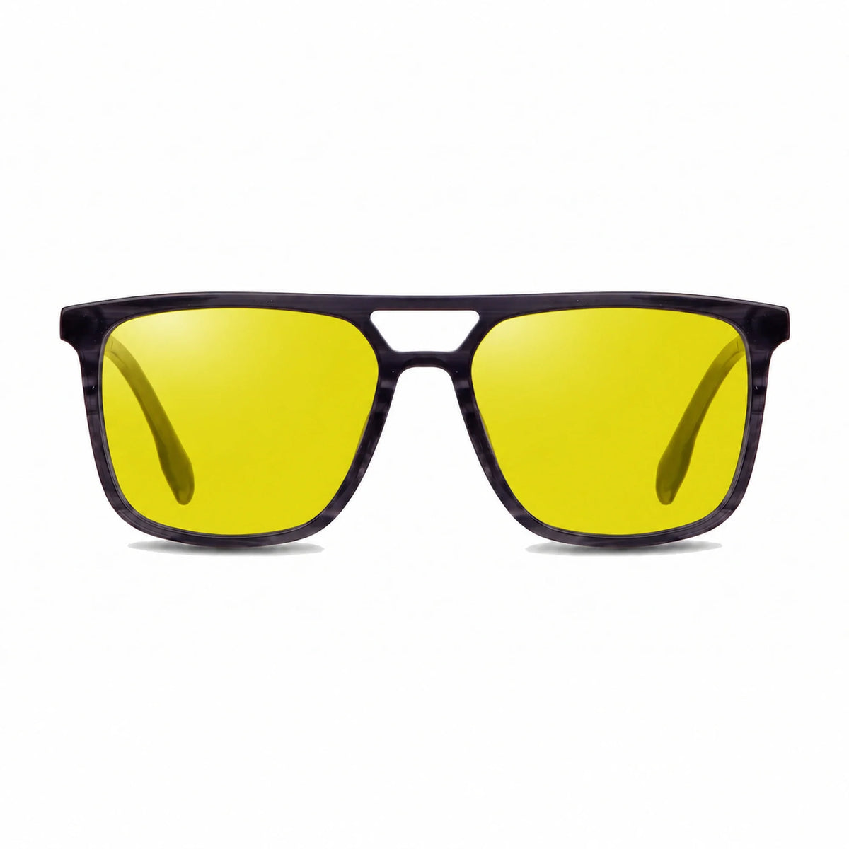 Lentes de sol Fiore 10177 Gris con cristal amarillo polarizado UV400, vista frontal para hombre y mujer #color_amarillo #foto_frontal