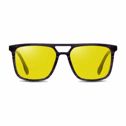 Lentes de sol Fiore 10177 Gris con cristal amarillo polarizado UV400, vista frontal para hombre y mujer #color_amarillo #foto_frontal