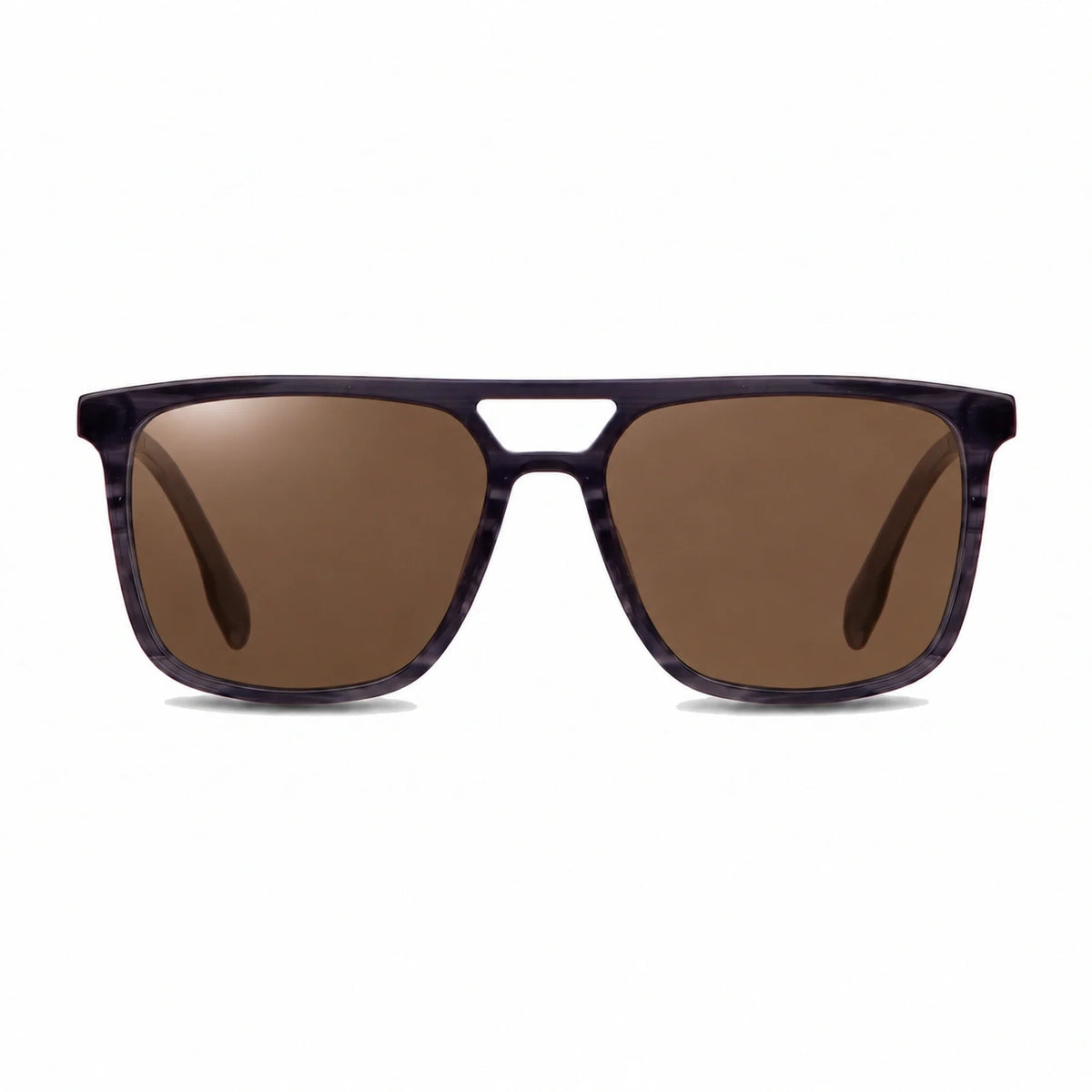 Lentes de sol Fiore 10177 Gris con cristal café polarizado UV400, vista frontal para hombre y mujer #color_cafe #foto_frontal