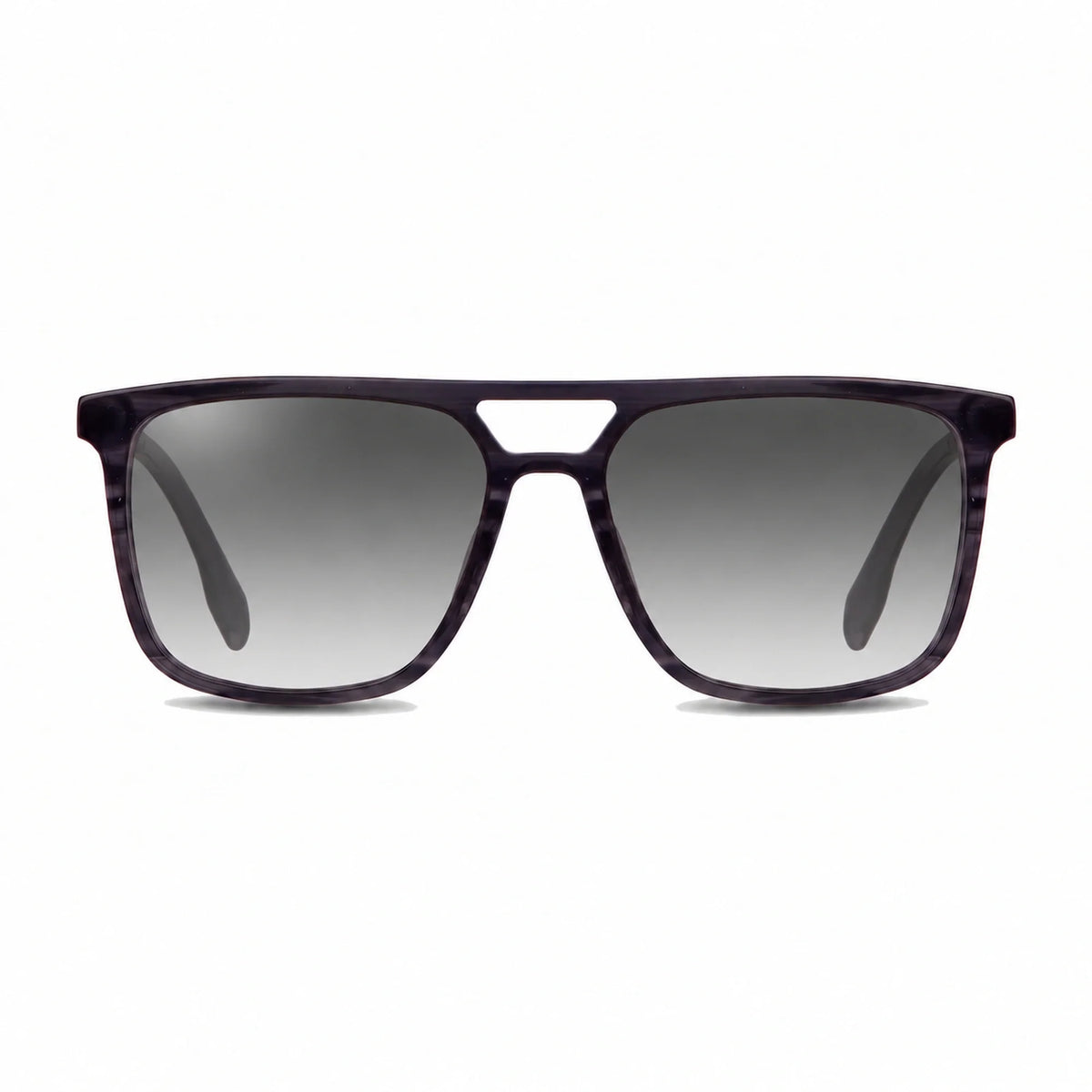 Lentes de sol Fiore 10177 Gris con cristal gradiente gris polarizado UV400, vista frontal para hombre y mujer #color_gradiente-gris #foto_frontal