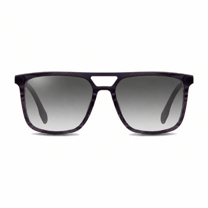Lentes de sol Fiore 10177 Gris con cristal gradiente gris polarizado UV400, vista frontal para hombre y mujer #color_gradiente-gris #foto_frontal