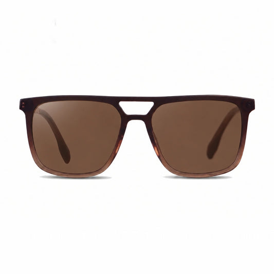 Lentes de sol Fiore 10177 Brown con cristal café polarizado UV400, vista frontal para hombre y mujer #color_cafe #foto_frontal