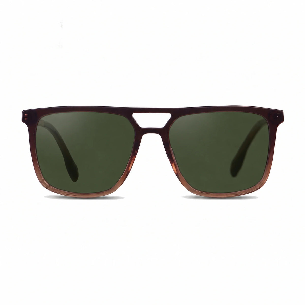 Lentes de sol Fiore 10177 Brown con cristal G15 polarizado UV400, vista frontal para hombre y mujer #color_g15 #foto_frontal