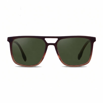 Lentes de sol Fiore 10177 Brown con cristal G15 polarizado UV400, vista frontal para hombre y mujer #color_g15 #foto_frontal