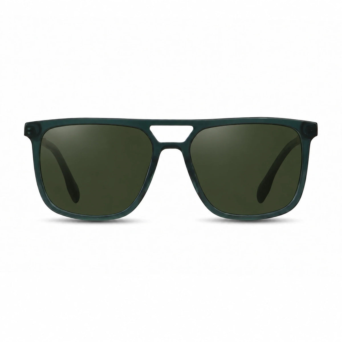 Lentes de sol Fiore 10177 Verde con cristal G15 polarizado UV400, vista frontal para hombre y mujer #color_g15 #foto_frontal