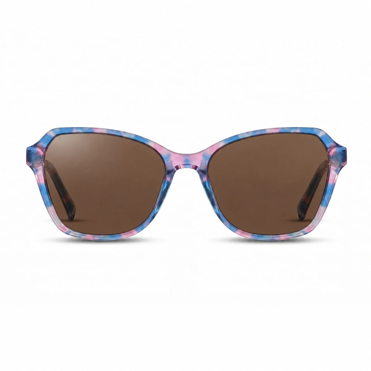 Lentes de sol Fiore 1030 Rosado con cristal café polarizado UV400, vista frontal para mujer #color_cafe #foto_frontal