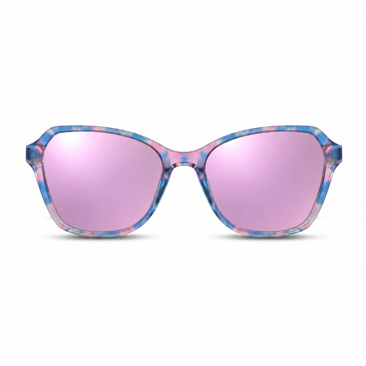 Lentes de sol Fiore 1030 Rosado con cristal espejado rosado polarizado UV400, vista frontal para mujer #color_espejado-rosado #foto_frontal