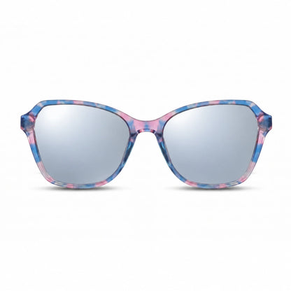 Lentes de sol Fiore 1030 Rosado con cristal espejado silver polarizado UV400, vista frontal para mujer #color_espejado-silver #foto_frontal