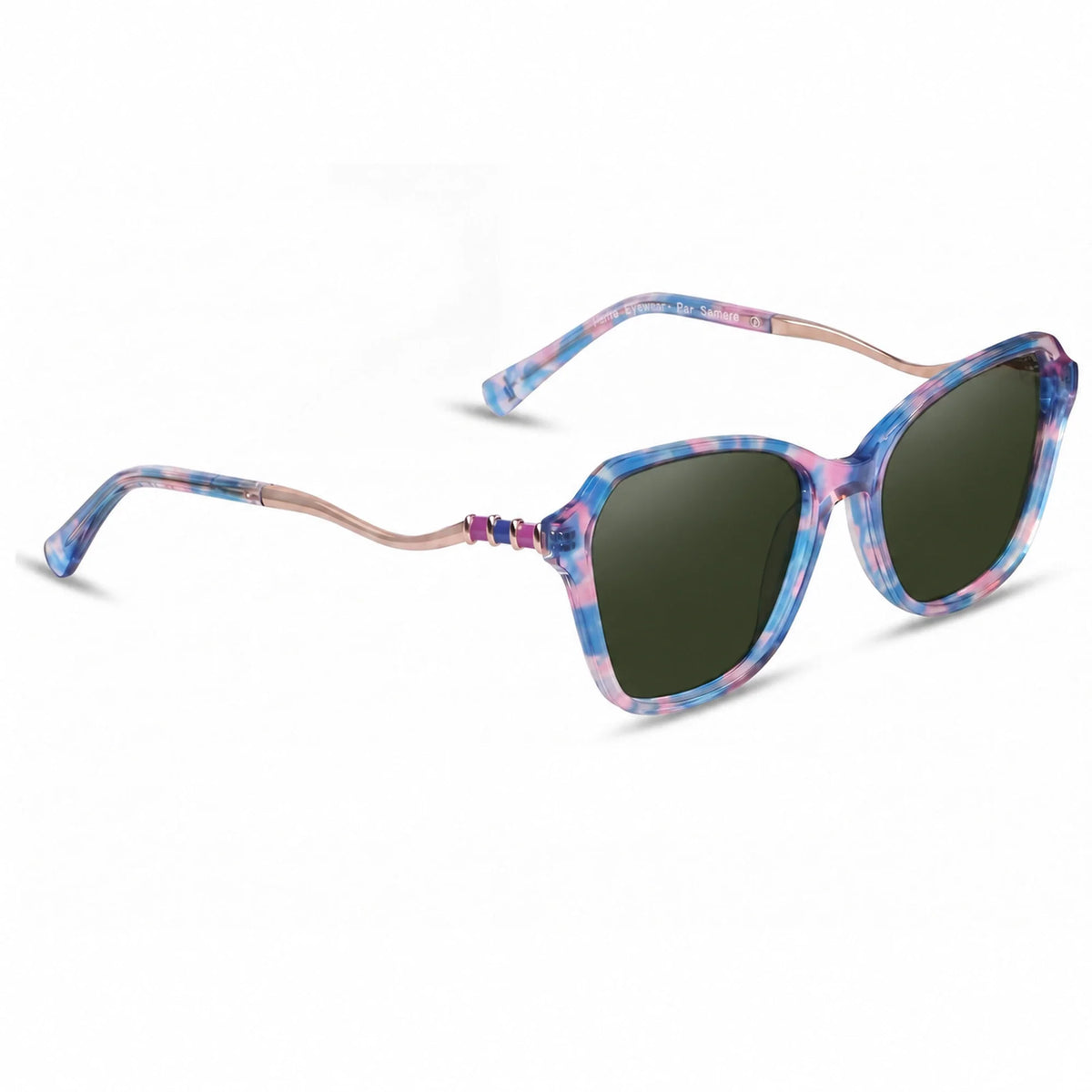 Lentes de sol Fiore 1030 Rosado con cristal G15 polarizado UV400, vista en tres cuartos para mujer #color_g15