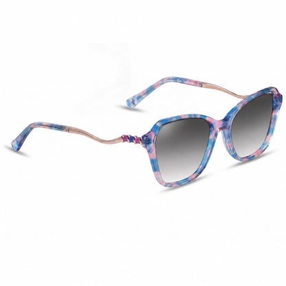 Lentes de sol Fiore 1030 Rosado con cristal gradiente gris polarizado UV400, vista en tres cuartos para mujer #color_gradiente-gris