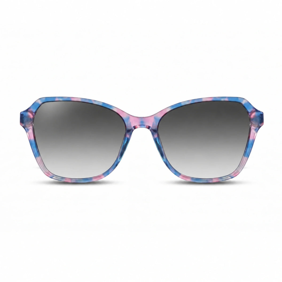 Lentes de sol Fiore 1030 Rosado con cristal gradiente gris polarizado UV400, vista frontal para mujer #color_gradiente-gris #foto_frontal