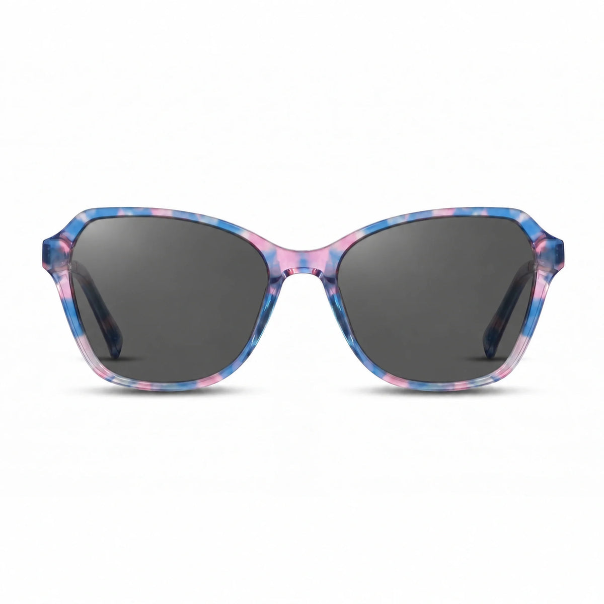 Lentes de sol Fiore 1030 Rosado con cristal negro polarizado UV400, vista frontal para mujer #color_negro #foto_frontal