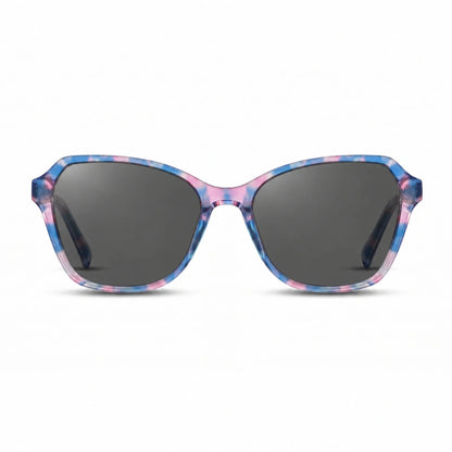 Lentes de sol Fiore 1030 Rosado con cristal negro polarizado UV400, vista frontal para mujer #color_negro #foto_frontal