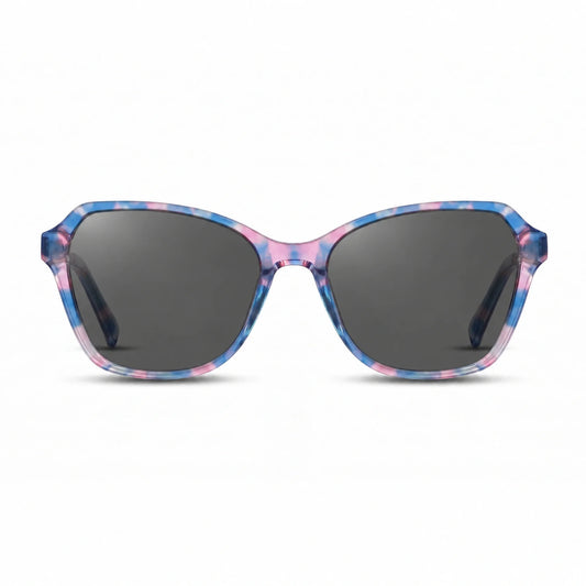 Lentes de sol Fiore 1030 Rosado con cristal negro polarizado UV400, vista frontal para mujer #color_negro #foto_frontal