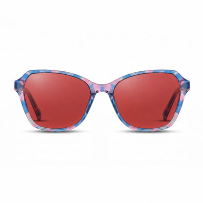 Lentes de sol Fiore 1030 Rosado con cristal rojo polarizado UV400, vista frontal para mujer #color_rojo #foto_frontal