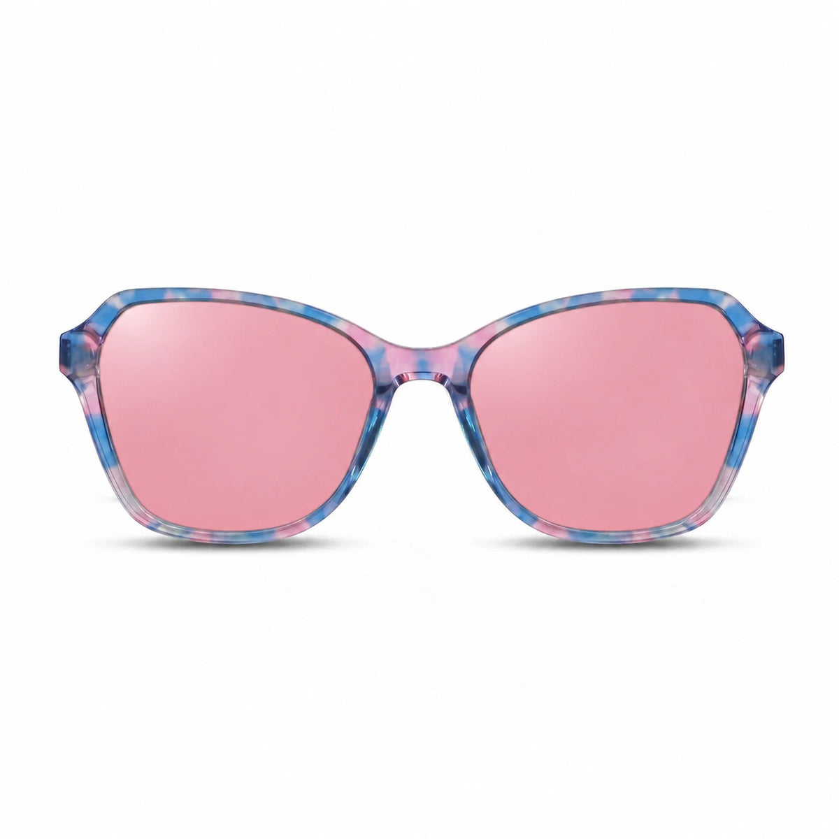 Lentes de sol Fiore 1030 Rosado con cristal rosado polarizado UV400, vista frontal para mujer #color_rosado #foto_frontal
