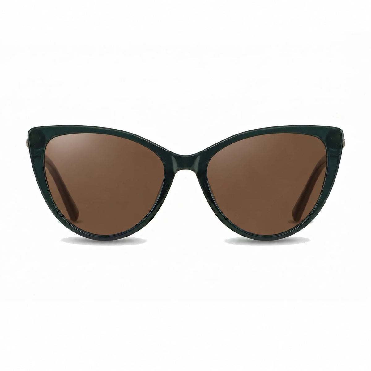 Lentes de sol Fiore 1031 Verde con cristal café polarizado UV400, vista frontal para mujer #color_cafe #foto_frontal