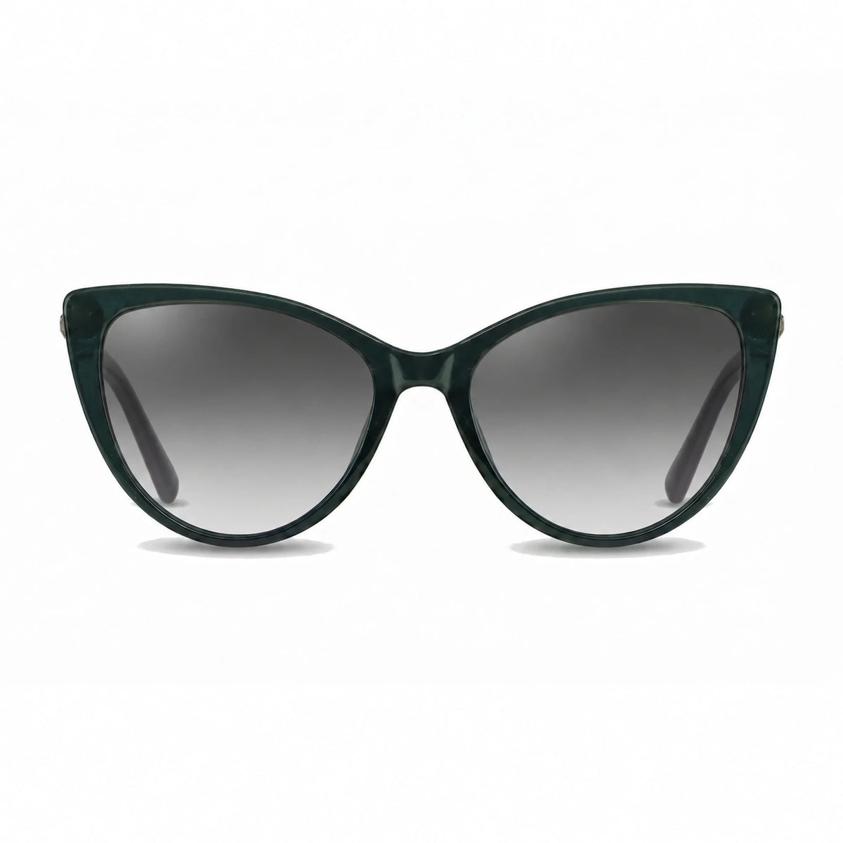Lentes de sol Fiore 1031 Verde con cristal gradiente gris polarizado UV400, vista frontal para mujer #color_gradiente-gris #foto_frontal