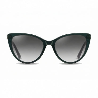 Lentes de sol Fiore 1031 Verde con cristal gradiente gris polarizado UV400, vista frontal para mujer #color_gradiente-gris #foto_frontal