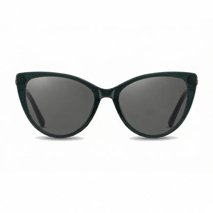 Lentes de sol Fiore 1031 Verde con cristal negro polarizado UV400, vista frontal para mujer #color_negro #foto_frontal