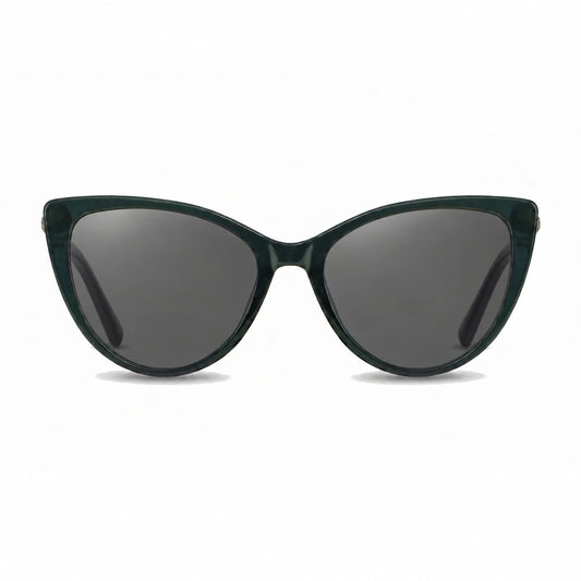 Lentes de sol Fiore 1031 Verde con cristal negro polarizado UV400, vista frontal para mujer #color_negro #foto_frontal