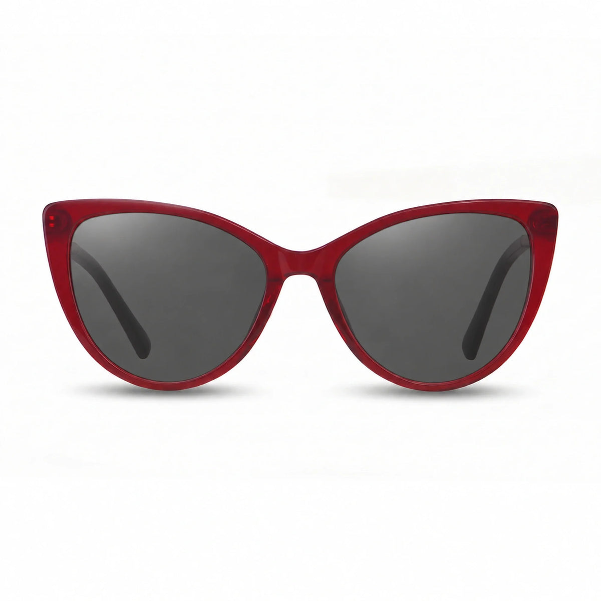 Lentes de sol Fiore 1031 Rojo con cristal negro polarizado UV400, vista frontal para mujer #color_negro #foto_frontal
