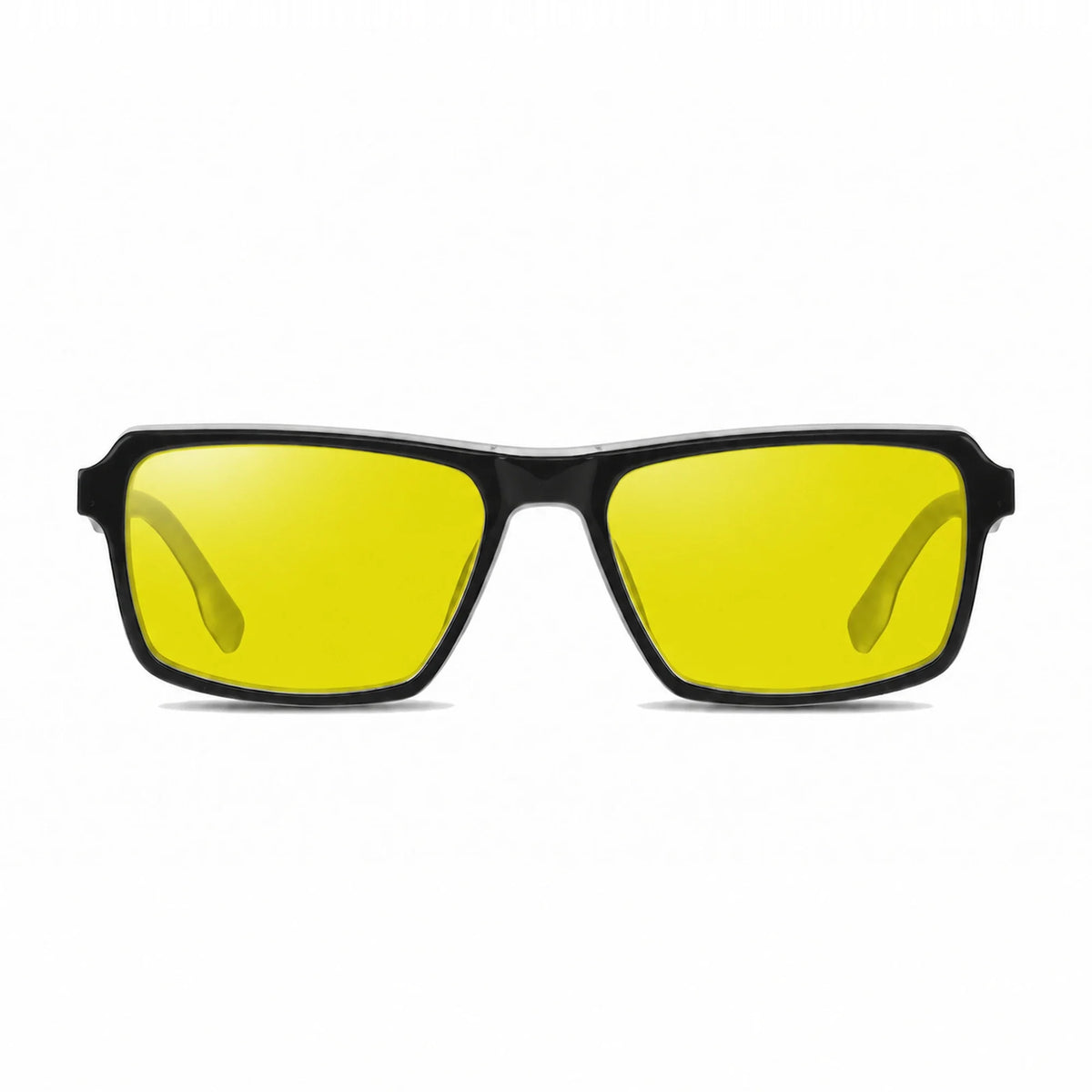 Lentes de sol Fiore 1038 Blanco con cristal amarillo polarizado UV400, vista frontal para hombre y mujer #color_amarillo #foto_frontal