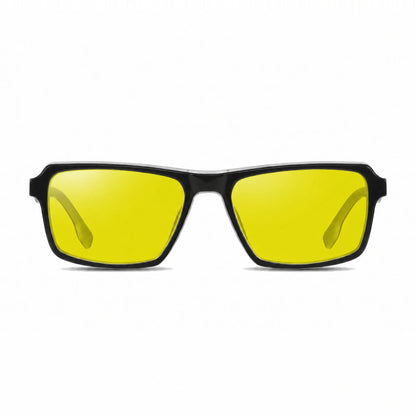 Lentes de sol Fiore 1038 Blanco con cristal amarillo polarizado UV400, vista frontal para hombre y mujer #color_amarillo #foto_frontal