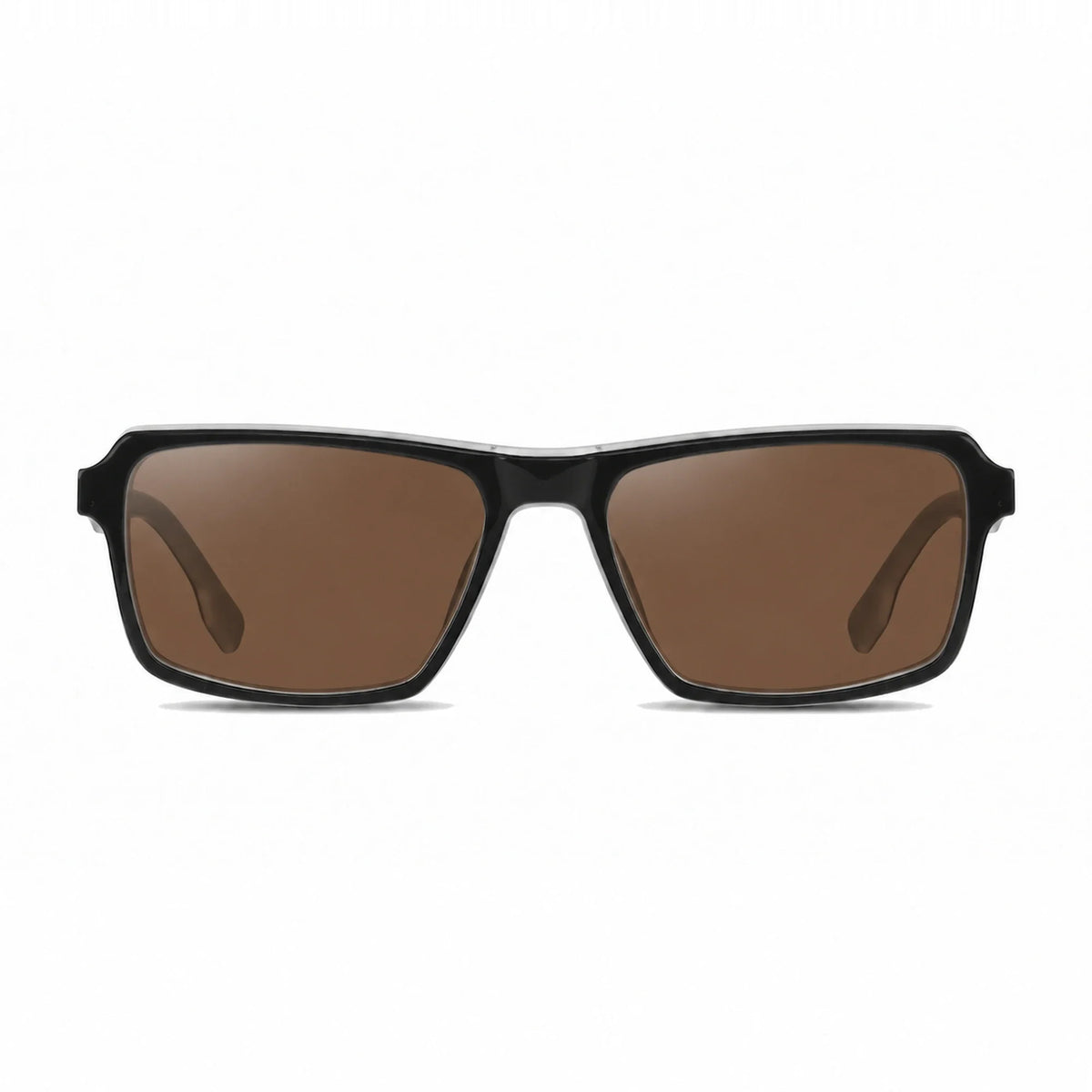 Lentes de sol Fiore 1038 Blanco con cristal café polarizado UV400, vista frontal para hombre y mujer #color_cafe #foto_frontal