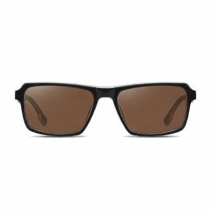 Lentes de sol Fiore 1038 Blanco con cristal café polarizado UV400, vista frontal para hombre y mujer #color_cafe #foto_frontal
