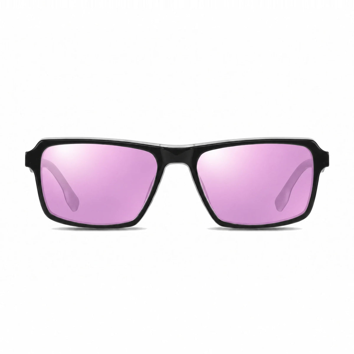 Lentes de sol Fiore 1038 Blanco con cristal espejado rosado polarizado UV400, vista frontal para hombre y mujer #color_espejado-rosado #foto_frontal