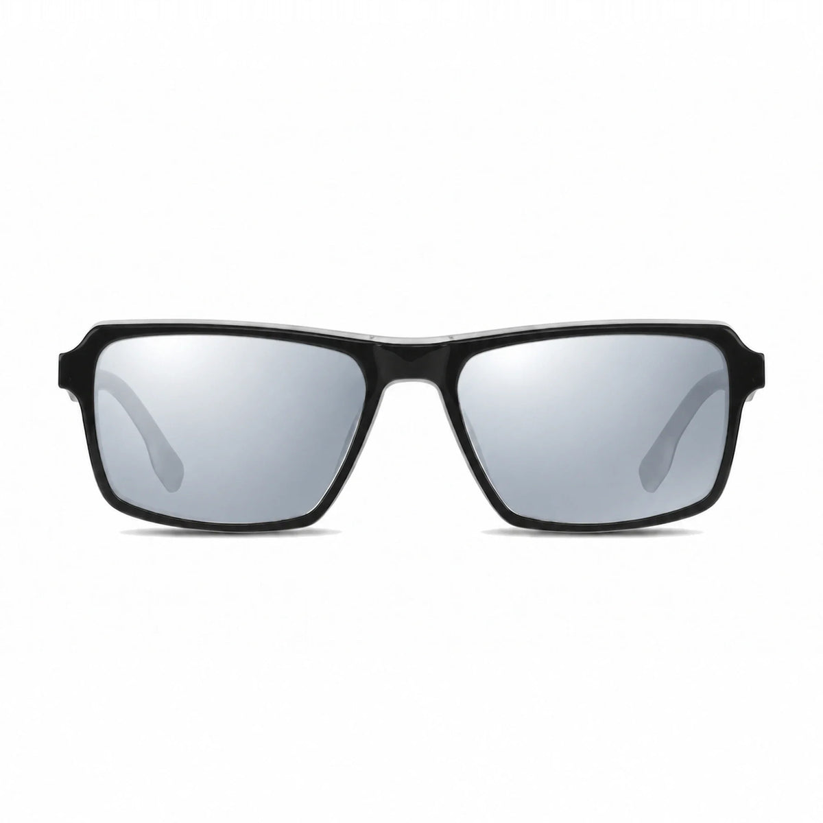 Lentes de sol Fiore 1038 Blanco con cristal espejado silver polarizado UV400, vista frontal para hombre y mujer #color_espejado-silver #foto_frontal