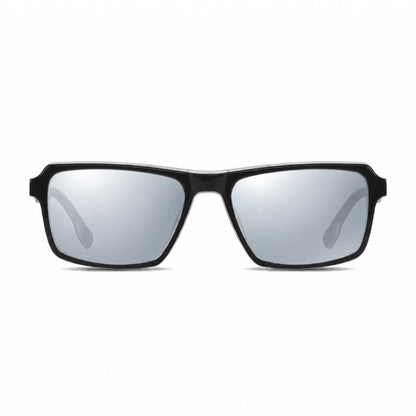 Lentes de sol Fiore 1038 Blanco con cristal espejado silver polarizado UV400, vista frontal para hombre y mujer #color_espejado-silver #foto_frontal
