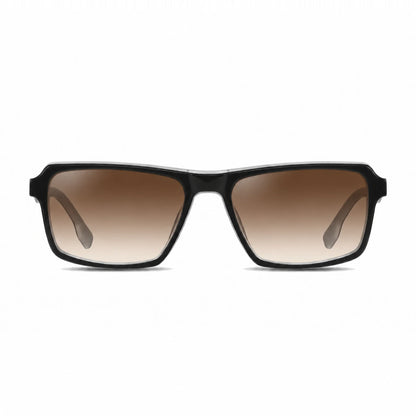 Lentes de sol Fiore 1038 Blanco con cristal gradiente café polarizado UV400, vista frontal para hombre y mujer #color_gradiente-cafe #foto_frontal