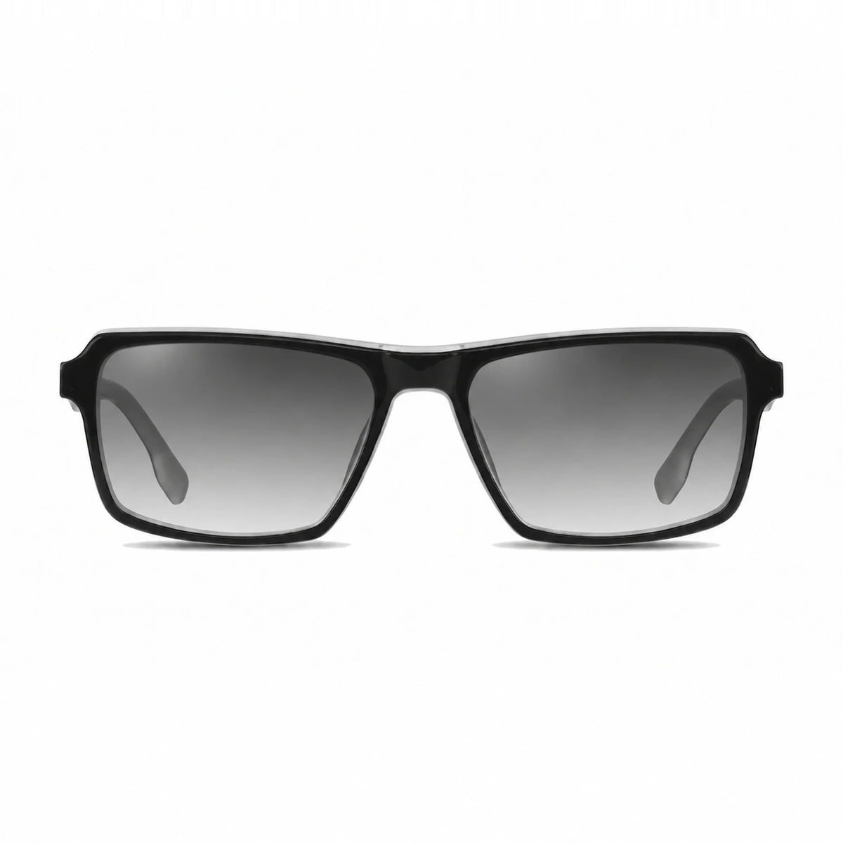 Lentes de sol Fiore 1038 Blanco con cristal gradiente gris polarizado UV400, vista frontal para hombre y mujer #color_gradiente-gris #foto_frontal