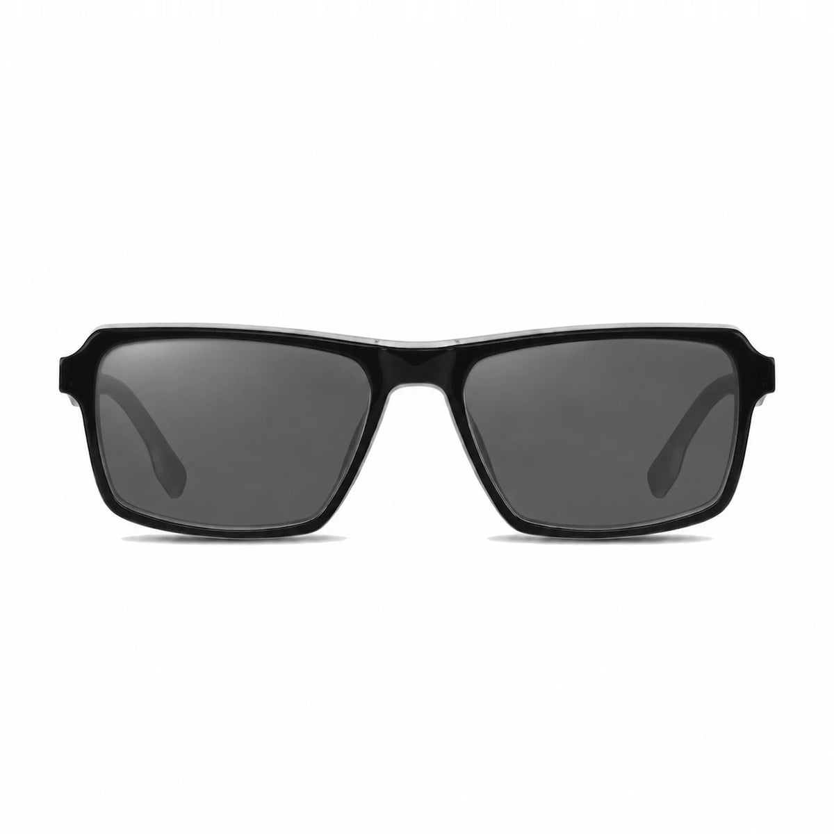Lentes de sol Fiore 1038 Blanco con cristal negro polarizado UV400, vista frontal para hombre y mujer #color_negro #foto_frontal
