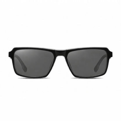 Lentes de sol Fiore 1038 Blanco con cristal negro polarizado UV400, vista frontal para hombre y mujer #color_negro #foto_frontal