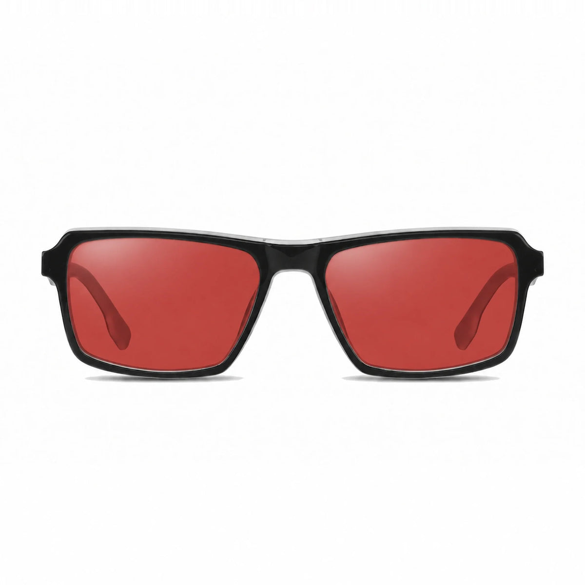 Lentes de sol Fiore 1038 Blanco con cristal rojo polarizado UV400, vista frontal para hombre y mujer #color_rojo #foto_frontal