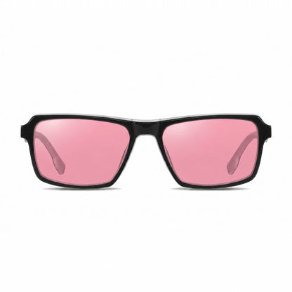 Lentes de sol Fiore 1038 Blanco con cristal rosado polarizado UV400, vista frontal para hombre y mujer #color_rosado #foto_frontal