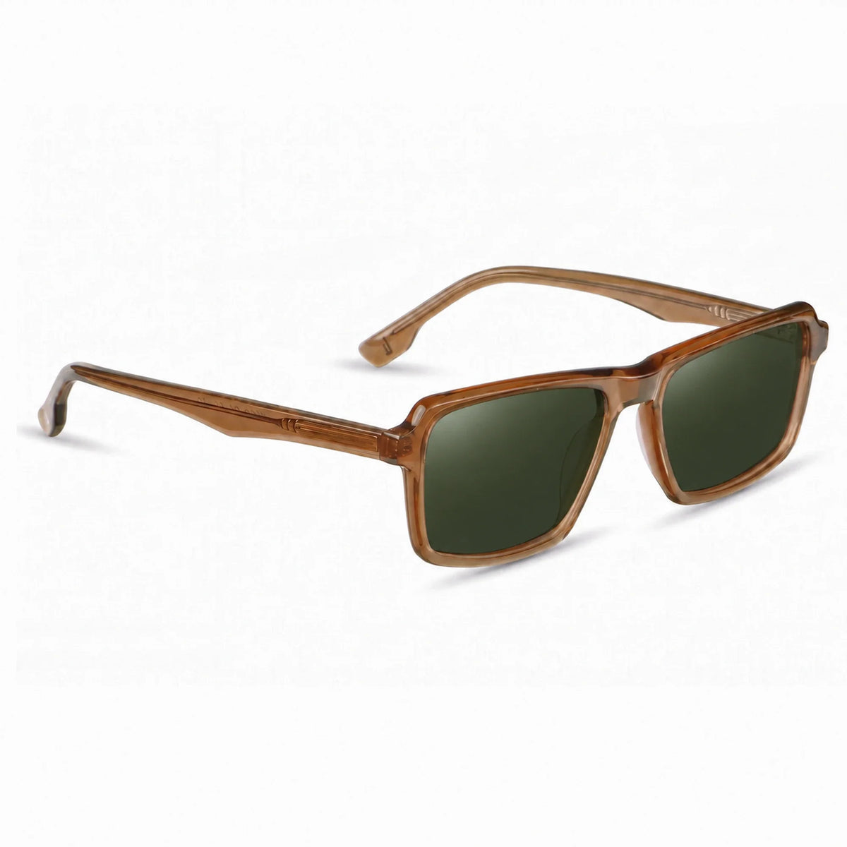 Lentes de sol Fiore 1038 Brown con cristal G15 polarizado UV400, vista en tres cuartos para hombre y mujer #color_g15
