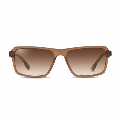 Lentes de sol Fiore 1038 Brown con cristal gradiente café polarizado UV400, vista frontal para hombre y mujer #color_gradiente-cafe #foto_frontal