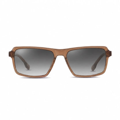 Lentes de sol Fiore 1038 Brown con cristal gradiente gris polarizado UV400, vista frontal para hombre y mujer #color_gradiente-gris #foto_frontal
