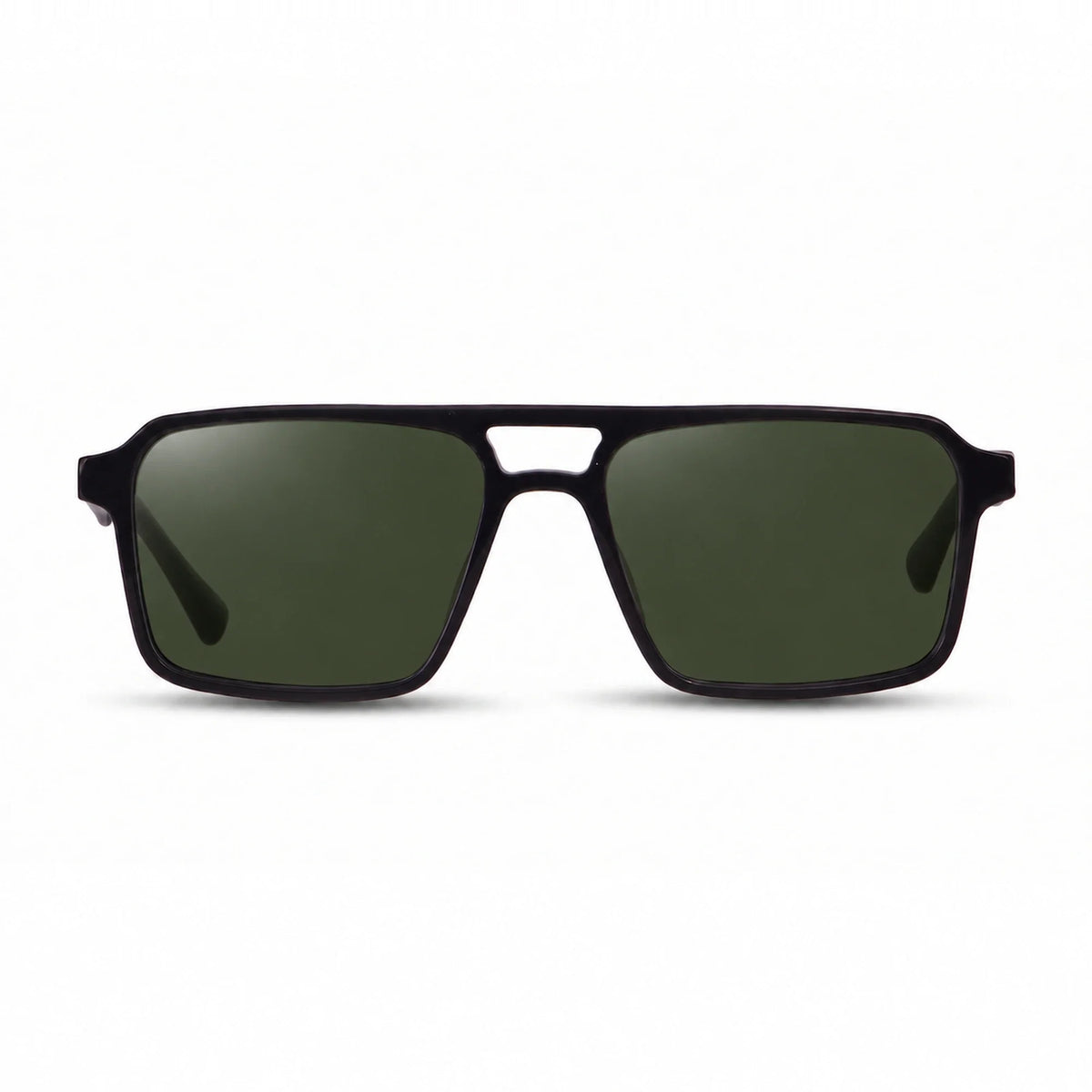 Lentes de sol Fiore 1039 Negro con cristal G15 polarizado UV400, vista frontal para hombre y mujer #color_g15 #foto_frontal